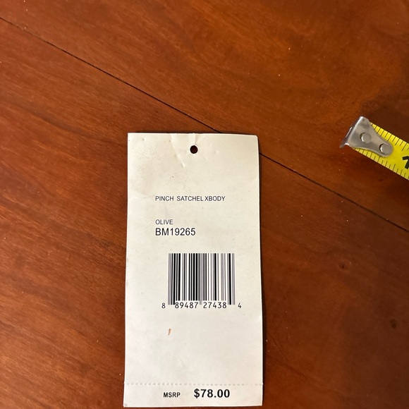 Betsey Johnson Pinch Satchel Xbody Olive Floral Gold Heart Charm - Picture 7 of 7